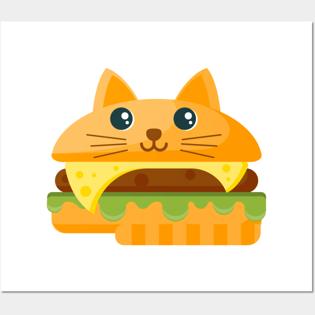 Cat burger. Wall Art by lakokakr